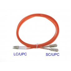 LC/UPC-SC/UPC MMDX-XX LC-SC多模雙芯光纖跳線 LC-SC多模雙芯光纖跳線 MM62.5 /125 3米   LC/UPC SC/UPC  多模双芯光纖  電信級 另有MM50 /125 多模光纖